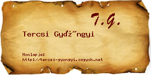 Tercsi Gyöngyi névjegykártya